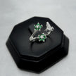 #AD483 - Anillo Ajustable Flores Plata - A09/2.3