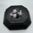 #AD483 - Anillo Ajustable Flores Plata - A09/2.3