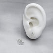 #BR330 - Broquel Tulipán Con Zirconia Plata - B17/1.3
