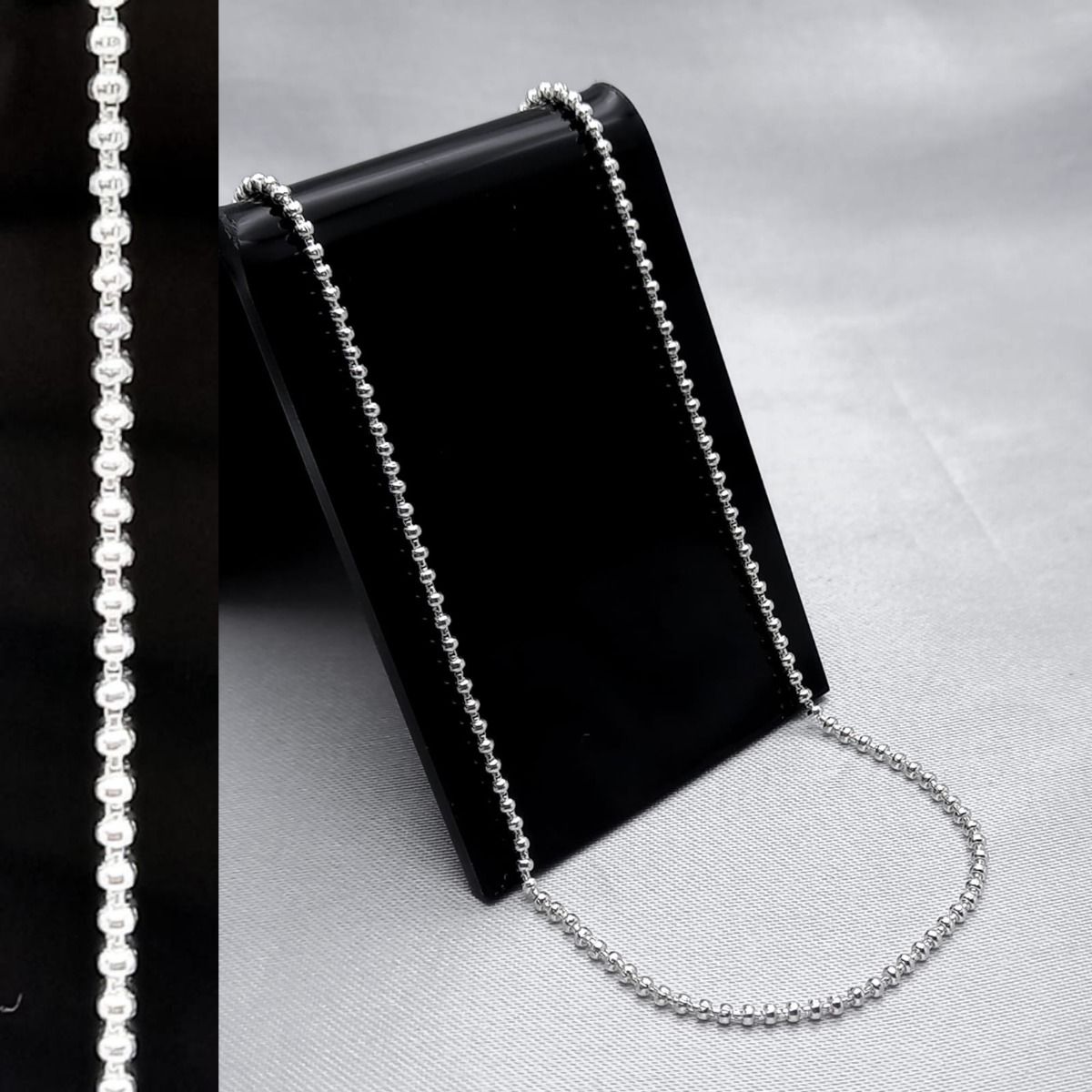 #CAD295 - Cadena Italiana Cuentas Plata - 1.5 mm - B08/6.1