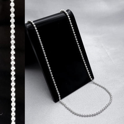#CAD295 - Cadena Italiana Cuentas Plata - 1.5 mm - B08/6.1