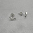 #BR346 - Broquel Pajarito Con Zirconia Plata - B17/1.0