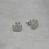 #BR333 - Broquel Corona Real Con Zirconia Plata - B17/1.7