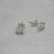#BR347 - Broquel Flor Con Zirconia Plata - B17/1.1