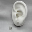 #BR347 - Broquel Flor Con Zirconia Plata - B17/1.1