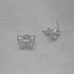 #BR342 - Broquel Mariposa Con Zirconia Plata - B17/1.7