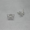 #BR342 - Broquel Mariposa Con Zirconia Plata - B17/1.7