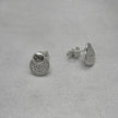 #BR349 - Broquel Círculos Con Zirconia Plata - B17/1.8