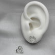 #BR332 - Broquel Corazón Con Zirconia Plata - B17/1.6