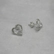 #BR332 - Broquel Corazón Con Zirconia Plata - B17/1.6