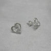 #BR332 - Broquel Corazón Con Zirconia Plata - B17/1.6