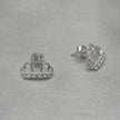 #BR338 - Broquel Corona Real Con Zirconia Plata - B17/1.8