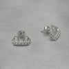 #BR338 - Broquel Corona Real Con Zirconia Plata - B17/1.8