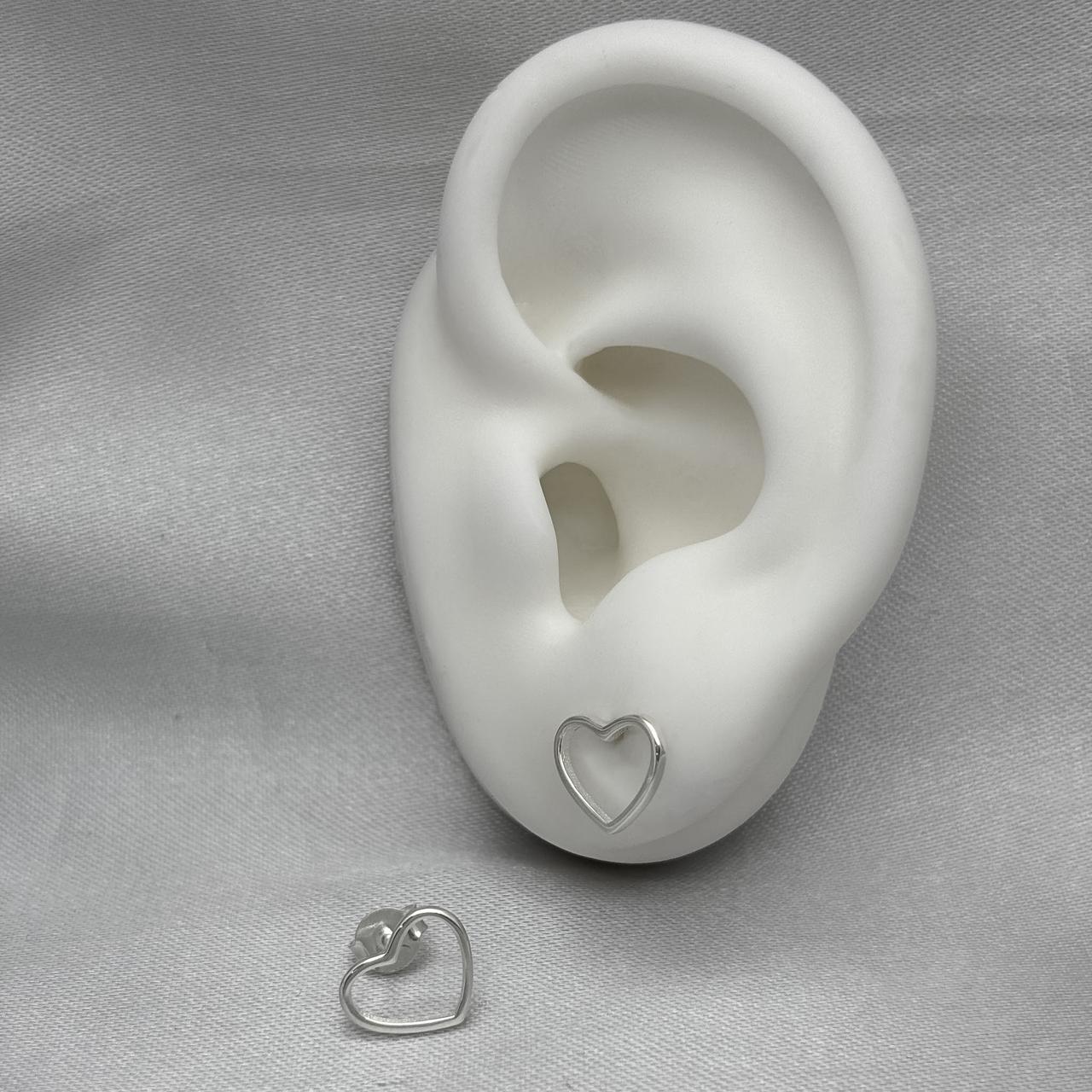 #BR341 - Broquel Silueta Corazón Plata - B17/0.9