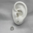 #BR335 - Broquel Aro Con Zirconias Plata - B17/1.4