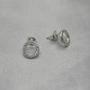 #BR335 - Broquel Aro Con Zirconias Plata - B17/1.4