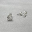 #BR350 - Broquel Trébol Con Zirconia Plata - B17/1.1