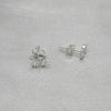 #BR339 - Broquel Serpiente Con Zirconia Plata - B17/0.9