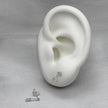 #BR334 - Broquel Flecha Con Zirconia Plata - B17/0.8