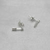 #BR334 - Broquel Flecha Con Zirconia Plata - B17/0.8