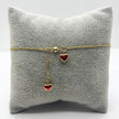 #PAL183 - Pulsera Con 2 Corazones Tú y Yo Oro Laminado 18k - LB030/
