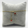 #PAL183 - Pulsera Con 2 Corazones Tú y Yo Oro Laminado 18k - LB030/