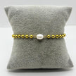 #PAL188 - Pulsera de Bolitas Con Perla Sintetica Oro Laminado 18k - LB035/