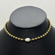 #GOL165 - Gargantilla De Bolitas Con Perla Sintetica Oro Laminado 18k - LB035/