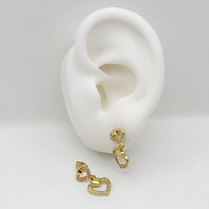 #BOL130 - Broquel De Corazones Oro Laminado 18k - LB035/