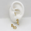 #BOL130 - Broquel De Corazones Oro Laminado 18k - LB035/