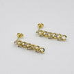 #BOL126 - Broquel De Cadena Y Piedra Zirconia Oro Laminado 18k - LA035/