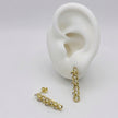 #BOL126 - Broquel De Cadena Y Piedra Zirconia Oro Laminado 18k - LA035/