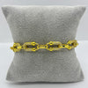 #PAL199 - Pulsera De Eslabones De Oro Laminado 18k - LB085/