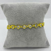 #PAL200 - Pulsera De Corazones De Oro Laminado 18k - LB055/