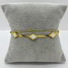 #PAL209 - Pulsera Doble Con Rombos De Acero Laminado 18k - LB035/