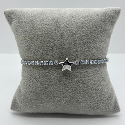 #PAL196 - Pulsera Tipo Tenis Con Estrella De Acero - LB035/