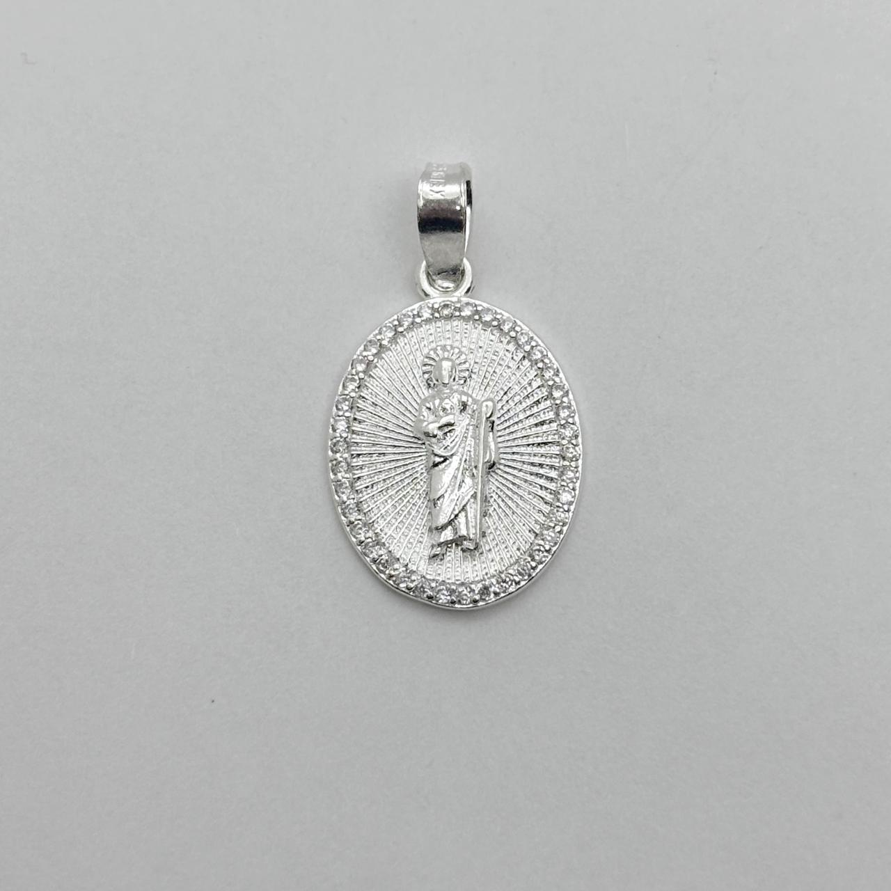 #D738 - Dije/Medalla De San Judas De Plata - A15/1.7