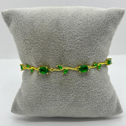 #PAL201 - Pulsera De Hojas Oro Laminado 18k - LB055/