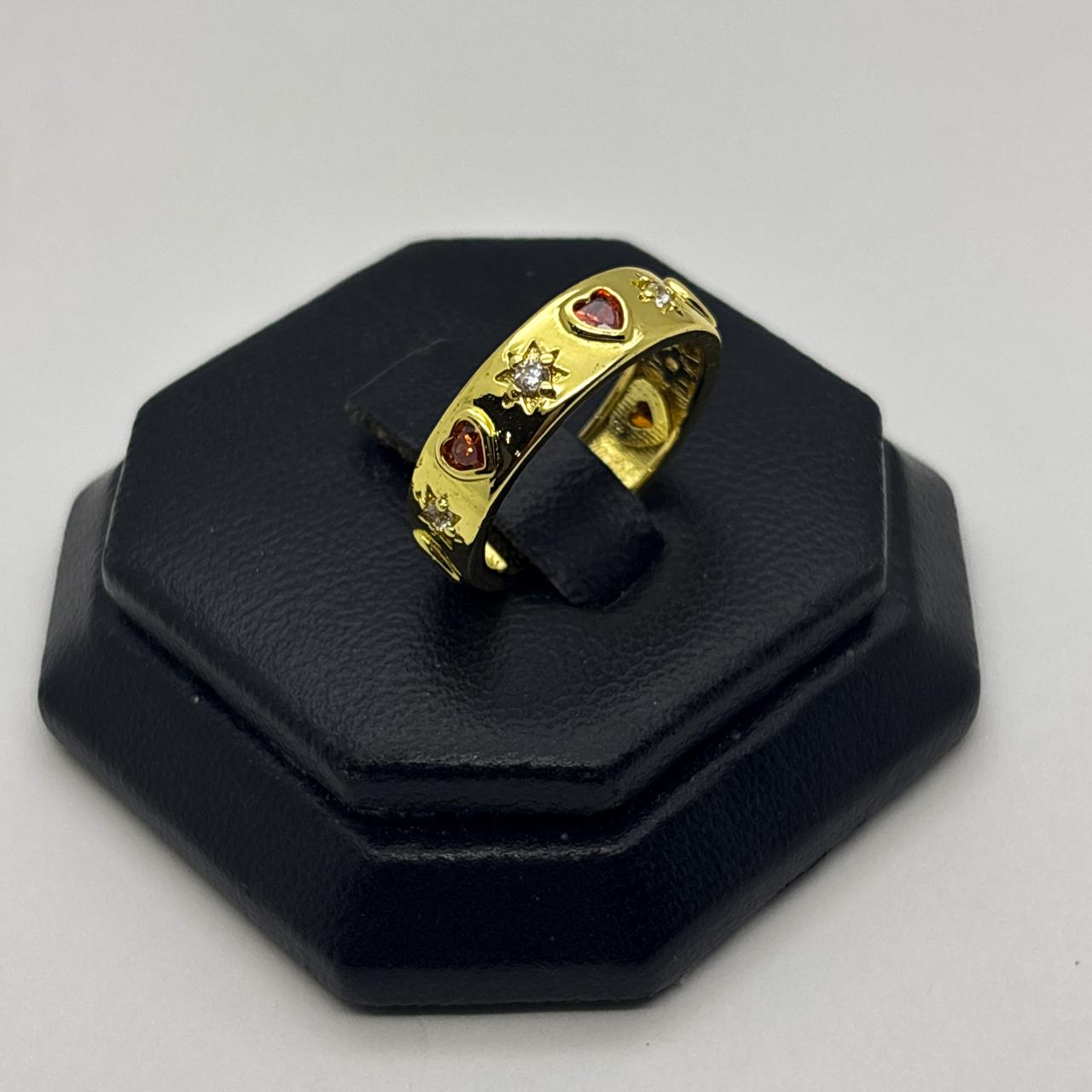 #AOL184 - Anillo De Corazones De Oro Laminado 18k - LB030/