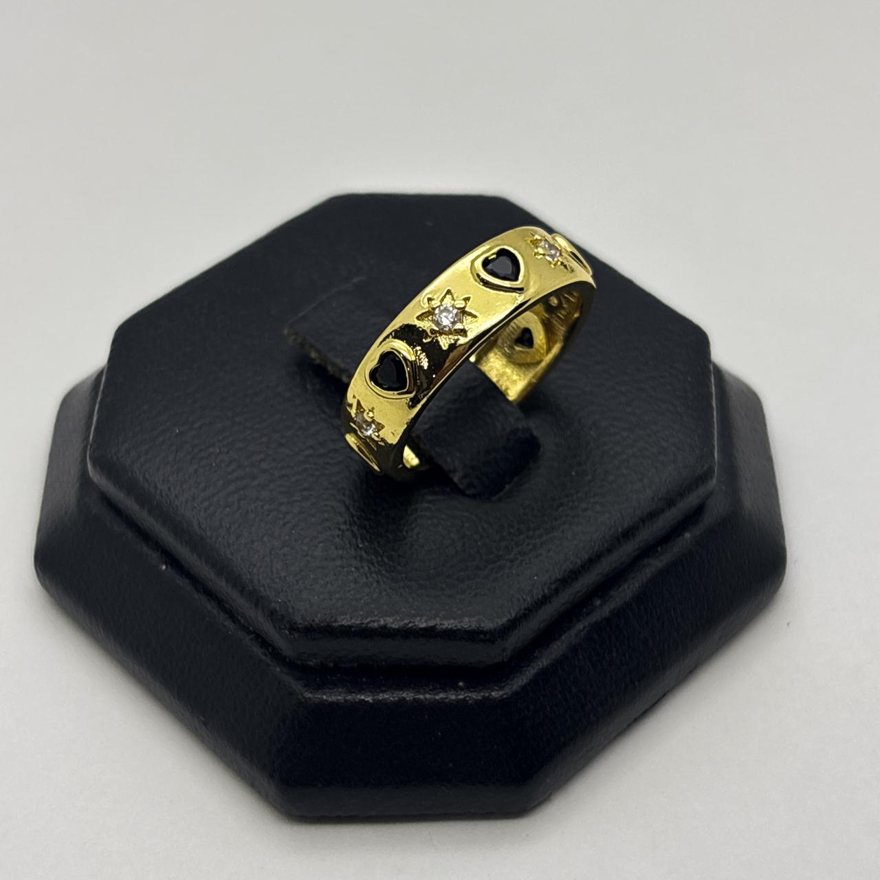 #AOL184 - Anillo De Corazones De Oro Laminado 18k - LB030/
