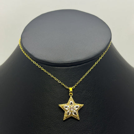 #GOL160 - Gargantilla De Estrella De Oro Laminado 18k - LB020/