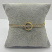 #PAL155 - Pulsera Con Piedra Zirconia De Oro Laminado 18k - LB035/