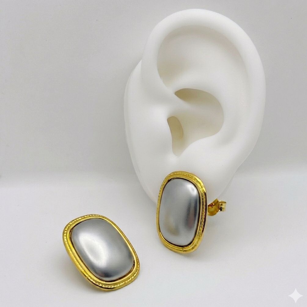 #ARL171 - Arete Tipo Espejo Oro Laminado 18k - LB030/