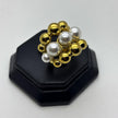 #AOL185 - Anillo De Bolitas Con Perlas Oro Laminado 18k - LA050/
