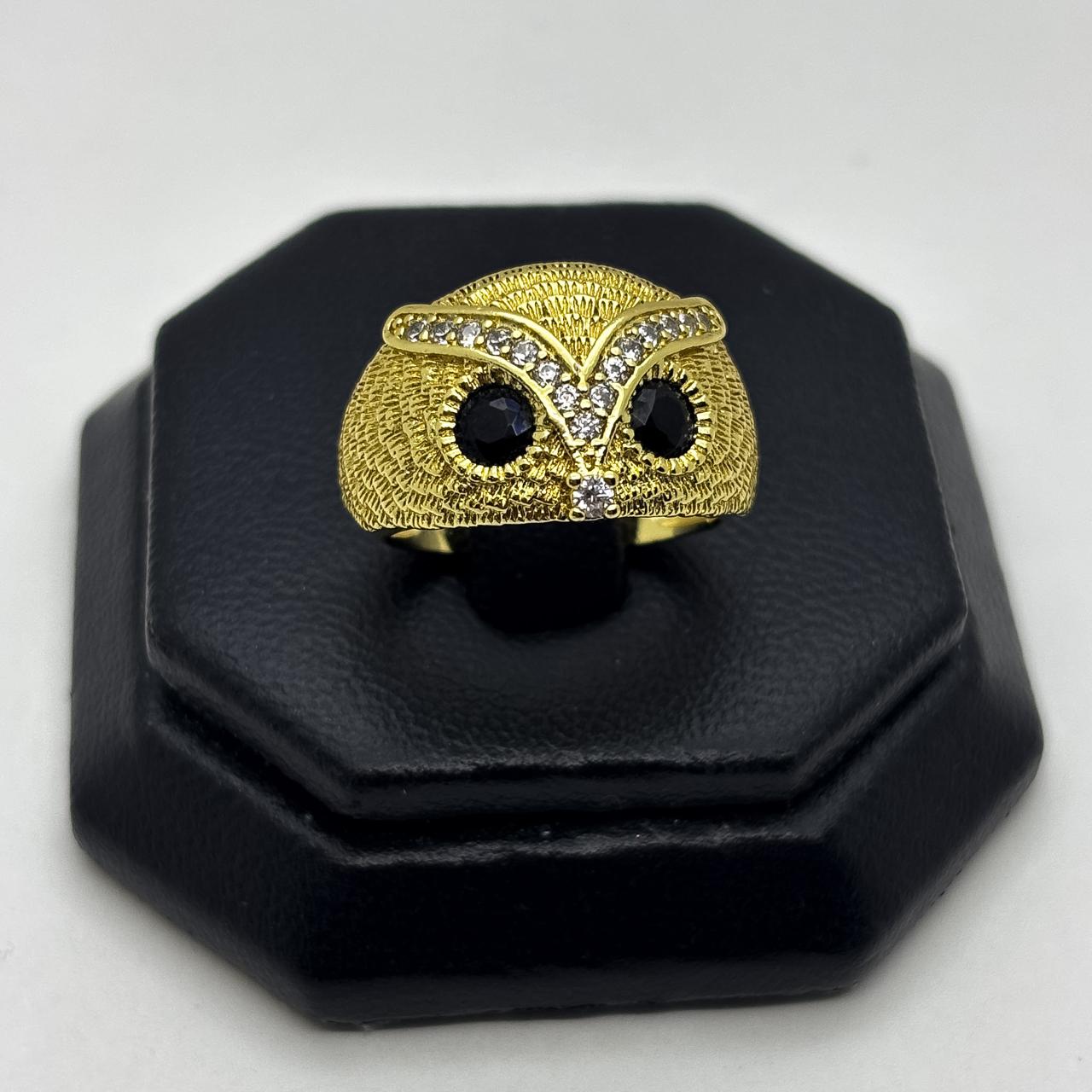 #AOL173 - Anillo Búho Oro Laminado 18k - LA030/