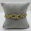 #PAL158 - Pulsera Eslabones Acero Laminado 18k - LA050/