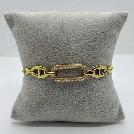 #PAL197 - Pulsera Acero Laminado 18k - LB055/