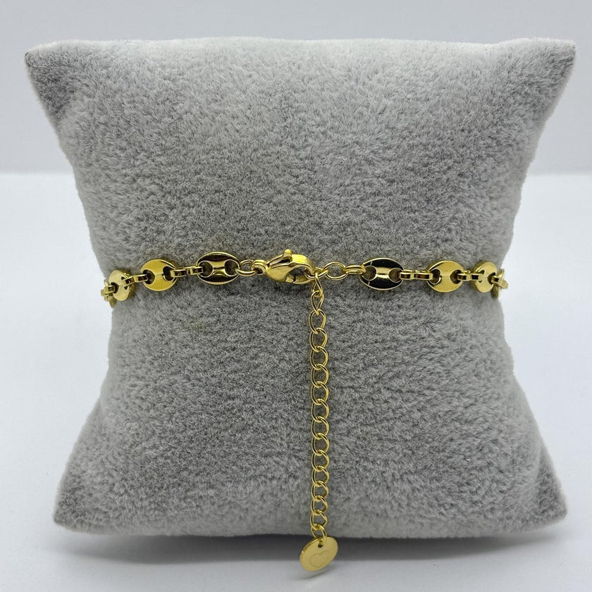 #PAL197 - Pulsera Acero Laminado 18k - LB055/