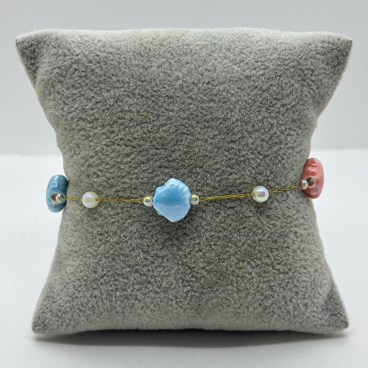 #PAL193 - Pulsera De Conchas Oro Laminado 18k - LA030/
