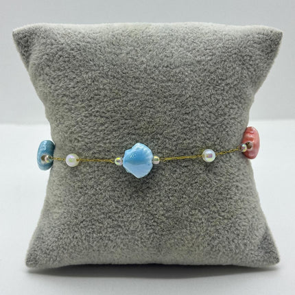 #PAL193 - Pulsera De Conchas Oro Laminado 18k - LA030/